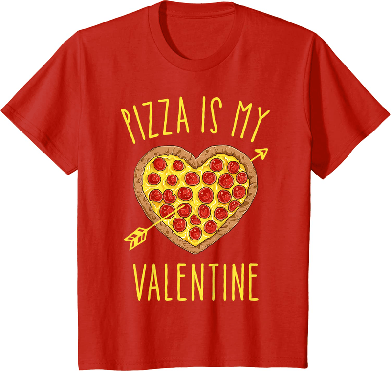 Pizza Is My Valentine Funny Valentines Day Gifts Boys Kids T-Shirt Home & Garden > Decor > Seasonal & Holiday Decorations Puntastic Valentines Day Red Youth Kids 8