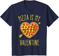 Pizza Is My Valentine Funny Valentines Day Gifts Boys Kids T-Shirt