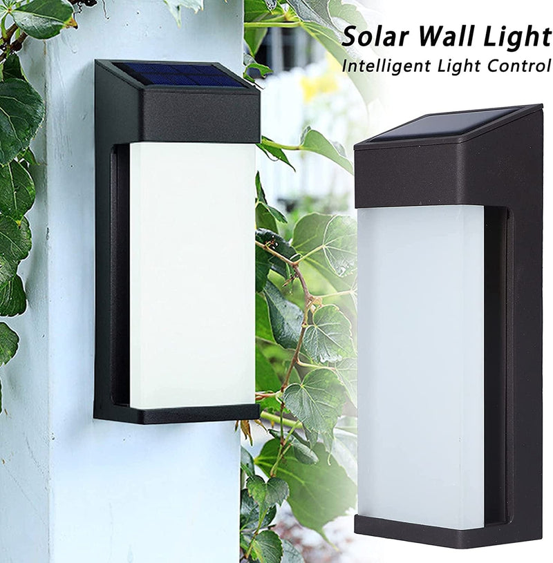 Plplaaobo Solar Wall Light, Solar Lamp LED Glass Solar Wall Lamp Waterproof and Rustproof Energy Saving for Outdoor Lighting Home & Garden > Lighting > Lamps plplaaobo   