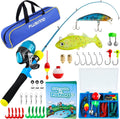 PLUSINNO Kids Fishing Pole - Kids Fishing Rod Reel Combo Starter Kit - with Tackle Box, Practice Plug, Beginner'S Guide and Travel Bag for Boys, Girls and Youth Sporting Goods > Outdoor Recreation > Fishing > Fishing Rods PLUSINNO CandyYellow 1.2M 3.94Ft 