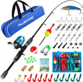 PLUSINNO Kids Fishing Pole with Spincast Reel Telescopic Fishing Rod Combo Full Kits for Boys, Girls, and Adults Sporting Goods > Outdoor Recreation > Fishing > Fishing Rods PLUSINNO Grey 120cm 47.24In 