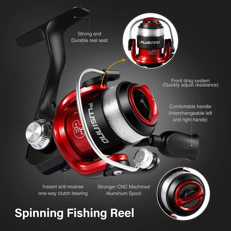 PLUSINNO Ultralight Winter Ice Fishing Rod Reel Combo 26/27/28 Inch. Medium Light Fast Action Multi-Species Spinning Ice Fishing Pole Tackle Walleye Perch Panfish Bluegill-Pp Sporting Goods > Outdoor Recreation > Fishing > Fishing Rods PLUSINNO   
