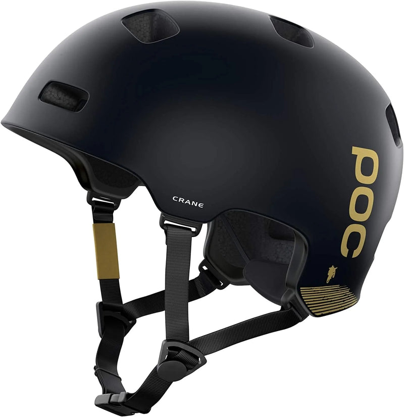POC, Crane MIPS Fabio Edition Bike Helmet, Uranium Black Matt/Gold, MLG
