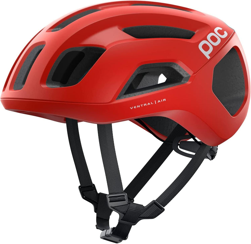 POC, Ventral Air Spin Bike Helmet for Road Cycling Sporting Goods > Outdoor Recreation > Cycling > Cycling Apparel & Accessories > Bicycle Helmets POC Red LRG 