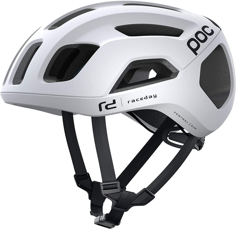 POC, Ventral Air Spin Bike Helmet for Road Cycling Sporting Goods > Outdoor Recreation > Cycling > Cycling Apparel & Accessories > Bicycle Helmets POC Hydrogen White Raceday Medium 