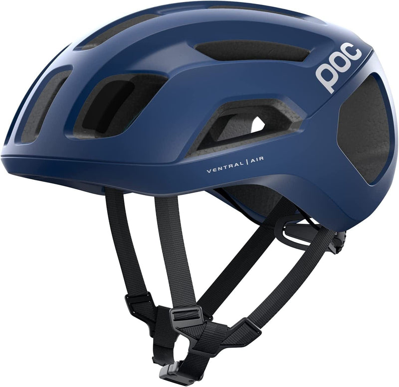 POC, Ventral Air Spin Bike Helmet for Road Cycling Sporting Goods > Outdoor Recreation > Cycling > Cycling Apparel & Accessories > Bicycle Helmets POC Lead Blue Matte Large 