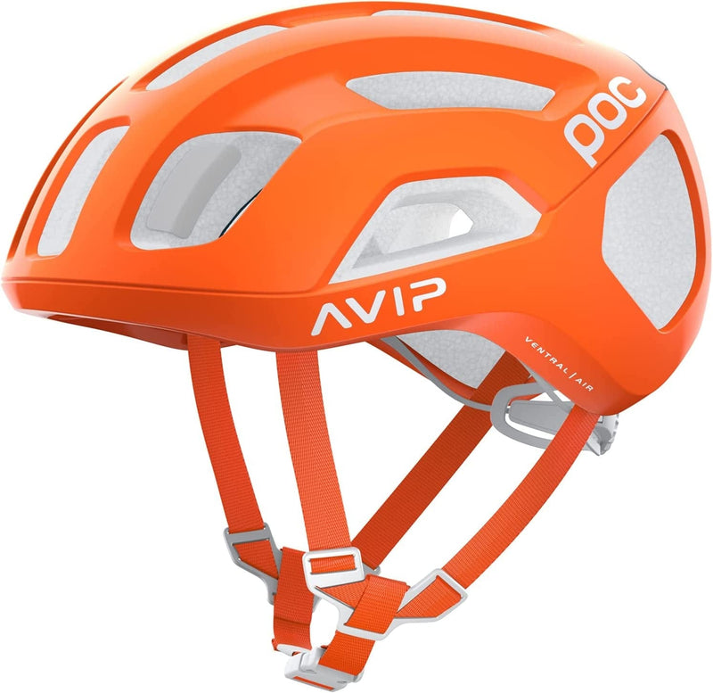 POC, Ventral Air Spin Bike Helmet for Road Cycling Sporting Goods > Outdoor Recreation > Cycling > Cycling Apparel & Accessories > Bicycle Helmets POC Zink Orange AVIP Large 