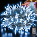 Pooqla Christmas String Lights, 200 LED 66 Ft Indoor and Outdoor Decorative LED Lights, 8 Modes Holiday Fairy Lights for Home Yard Patio Wedding Party, Halloween, Pink Home & Garden > Lighting > Light Ropes & Strings NINGBO YINZHOU LANGFU ELECTRONICS CO LTD Clear wire, Cool White  