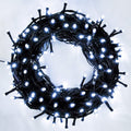 Pooqla Christmas String Lights, 200 LED 66 Ft Indoor and Outdoor Decorative LED Lights, 8 Modes Holiday Fairy Lights for Home Yard Patio Wedding Party, Halloween, Pink Home & Garden > Lighting > Light Ropes & Strings NINGBO YINZHOU LANGFU ELECTRONICS CO LTD Green wire, Cool White  