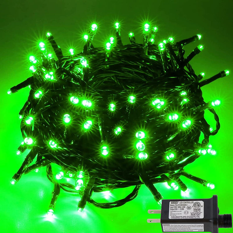Pooqla Christmas String Lights, 200 LED 66 Ft Indoor and Outdoor Decorative LED Lights, 8 Modes Holiday Fairy Lights for Home Yard Patio Wedding Party, Halloween, Pink Home & Garden > Lighting > Light Ropes & Strings NINGBO YINZHOU LANGFU ELECTRONICS CO LTD Green wire, Green  