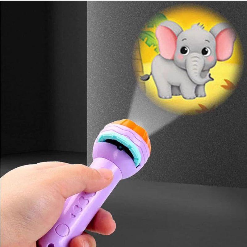 POPETPOP 1 Set Children’S Projector Flashlight with Image Reels Small Torches Lamp Flashlight Educational Learning for Child Kids Purple Hardware > Tools > Flashlights & Headlamps > Flashlights POPETPOP   
