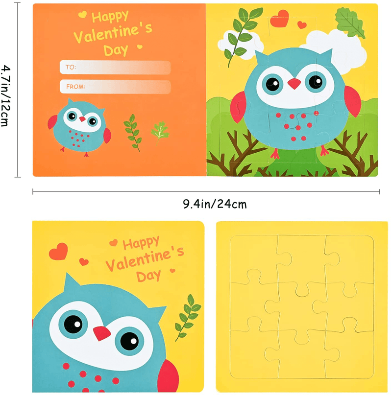 POPGIFTU Valentines Day Gifts Puzzle Cards for Kids, 9 Kinds 27 Pack Animal Cute Puzzle Cards for Valentine'S Classroom Exchange Cards and Boys & Girls Valentines Party Favor Home & Garden > Decor > Seasonal & Holiday Decorations POPGIFTU   