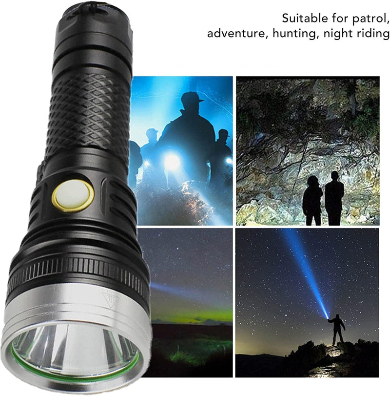 Portable LED Flashlight, 2 Levels High Brightness SST40 Wick White Light Life Waterproof Handheld LED Torches for Camping, Hiking, Gift Hardware > Tools > Flashlights & Headlamps > Flashlights Haofy   