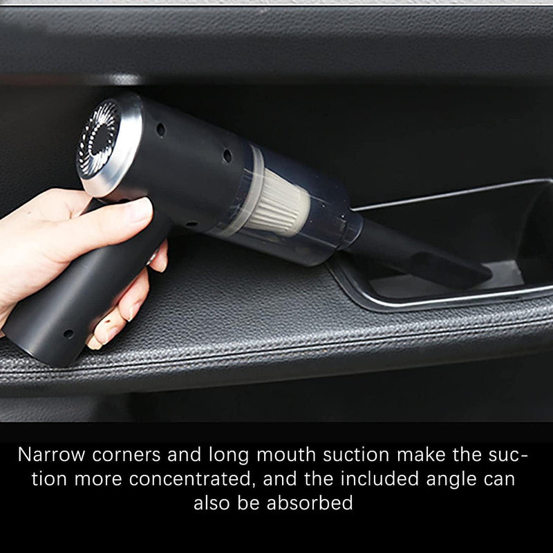 Portable Wireless Car Home Vacuum Cleaner 6000PA 120W High Power Car USB Rechargeable Handheld Vacuum Cleaner Home Cleaning Appliances Tools 2022 (Black)