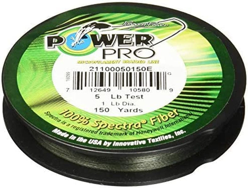 Power Pro Spectra Fiber Braided Fishing Line Sporting Goods > Outdoor Recreation > Fishing > Fishing Lines & Leaders South Bend Green 5LB/150YD 