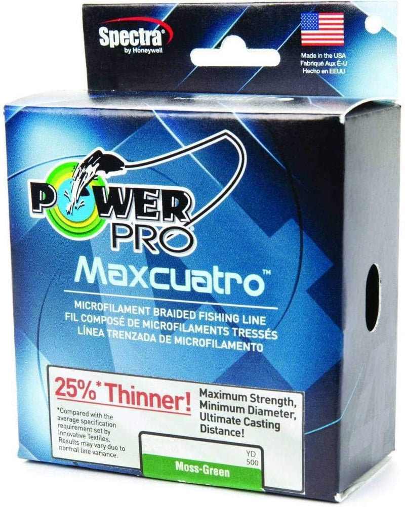Powerpro Maxcuatro Spectra Moss Green Braided Line Sporting Goods > Outdoor Recreation > Fishing > Fishing Lines & Leaders Hardy and Greys 50 Pound, 500 Yards  