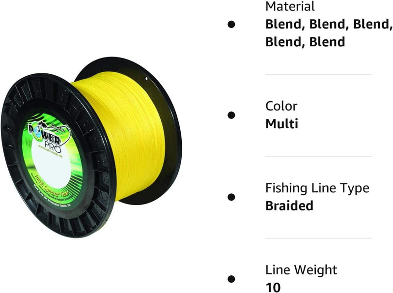 Powerpro Spectra Hi-Vis Yellow Braided Line Sporting Goods > Outdoor Recreation > Fishing > Fishing Lines & Leaders Shimano American Corporation   