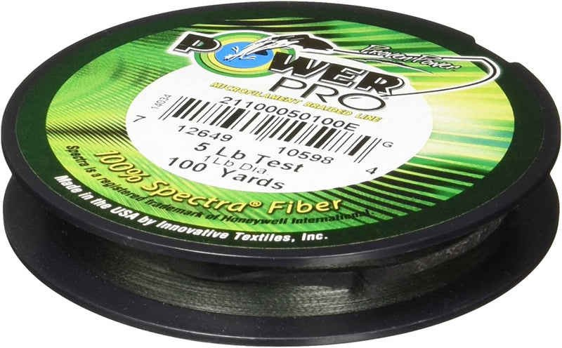 Powerpro Spectra Moss Green Braided Line Sporting Goods > Outdoor Recreation > Fishing > Fishing Lines & Leaders Shimano American Corporation 5 Pound, 100 Yards  