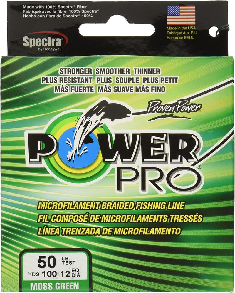 Powerpro Spectra Moss Green Braided Line Sporting Goods > Outdoor Recreation > Fishing > Fishing Lines & Leaders Shimano American Corporation 50 Pound, 100 Yards  