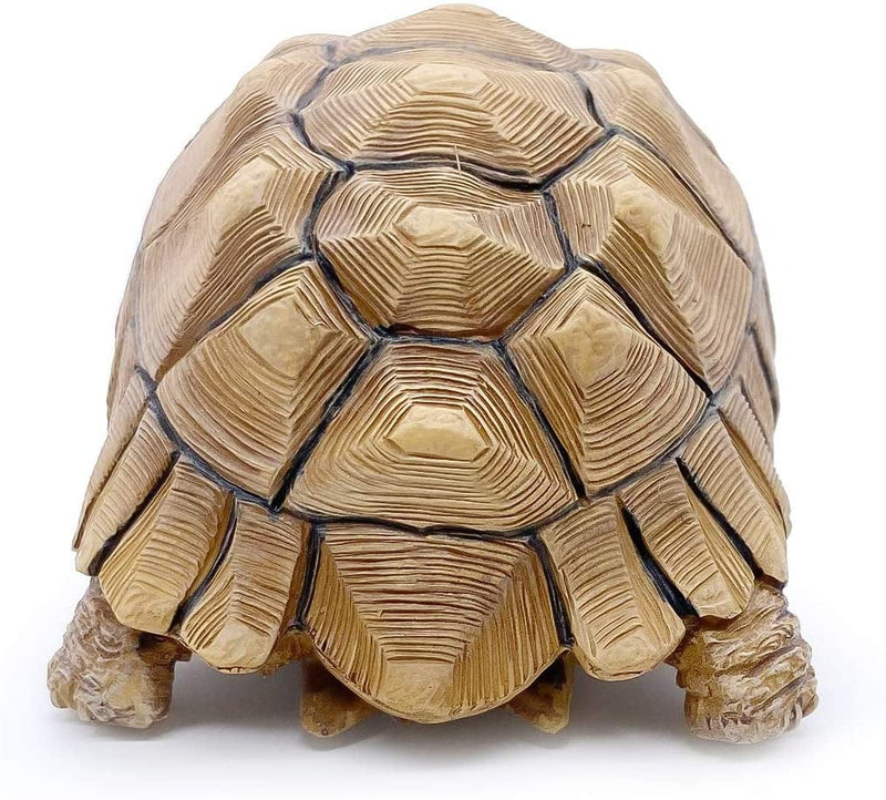 PPCLION Sulcata Tortoise Statue Figurine Collection Gift Decorations Home & Garden > Decor > Seasonal & Holiday Decorations PPCLION   