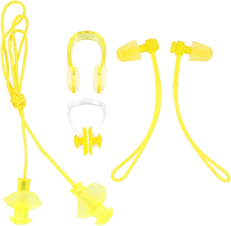 PRETYZOOM 4 Piece Earplugs and Nose Clip Set Ear Nose Protection Swimming Kit for Children and Adult Hawaiian Favors Sporting Goods > Outdoor Recreation > Boating & Water Sports > Swimming PRETYZOOM   