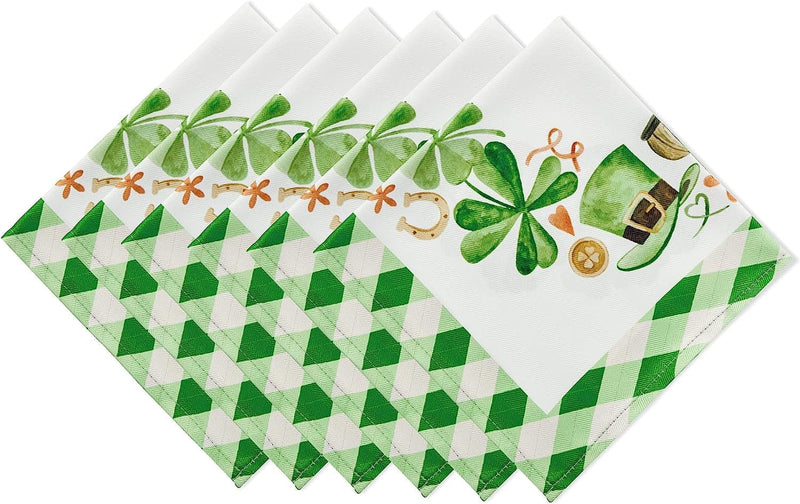 Printed St Patricks Day Table Runner - Wrinkle Free 14 X 72 Inch Rectangle Tabletop for Spring Decorations, Picnics and Dinner Parties - Indoor Outdoor, Stain and Water Resistant, Lucky Me Home & Garden > Decor > Seasonal & Holiday Decorations YiHomer Lucky Me 20x20" Napkin (Set of 6) 