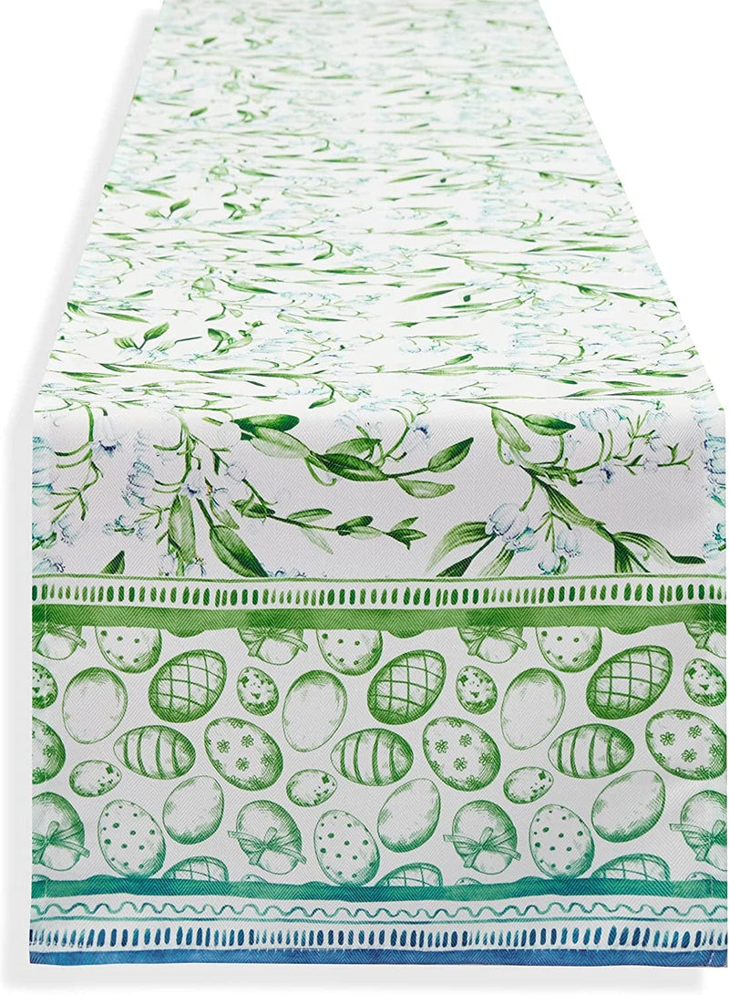 Printed St Patricks Day Table Runner - Wrinkle Free 14 X 72 Inch Rectangle Tabletop for Spring Decorations, Picnics and Dinner Parties - Indoor Outdoor, Stain and Water Resistant, Lucky Me Home & Garden > Decor > Seasonal & Holiday Decorations YiHomer Lush Green Table Runner, 14x108" 