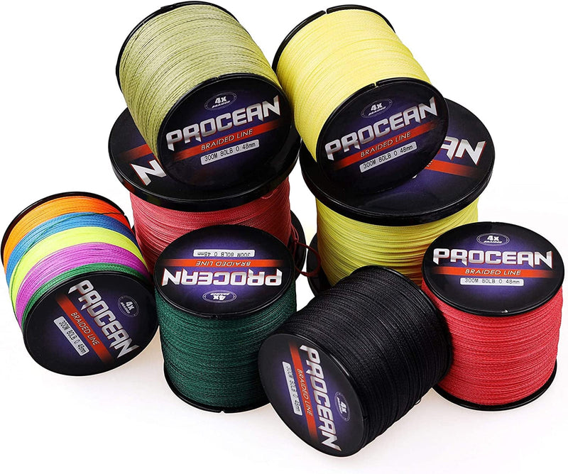 Procean 100% PE 4 & 8 Strands Braided Fishing Line, 6-300 LB Sensitive Braided Lines, Super Performance and Cost-Effective Sporting Goods > Outdoor Recreation > Fishing > Fishing Lines & Leaders Procean   