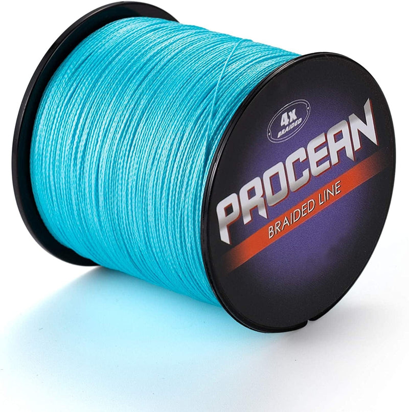 Procean 100% PE 4 & 8 Strands Braided Fishing Line, 6-300 LB Sensitive Braided Lines, Super Performance and Cost-Effective Sporting Goods > Outdoor Recreation > Fishing > Fishing Lines & Leaders Procean Blue 300LB(136Kg)1.0mm-328Yds(8Strands) 