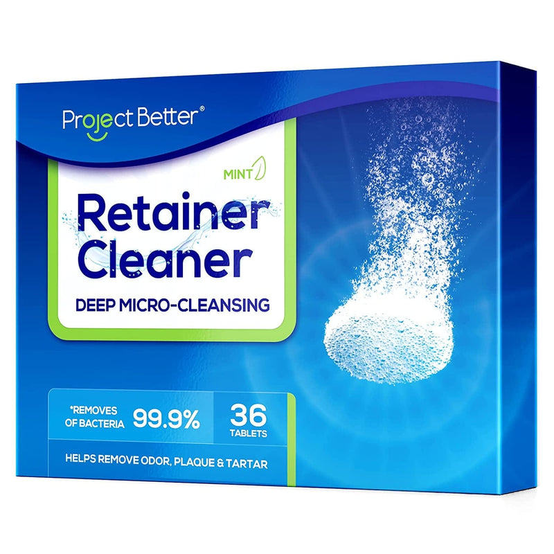 PROJECT BETTER Retainer Cleaner Tablets & Denture Cleaning Tablets for Dental Appliances and Night & Mouth Guard.(36 Counts Home & Garden > Household Supplies > Household Cleaning Supplies Better Project Co. LLC 36 Count (Pack of 1)  