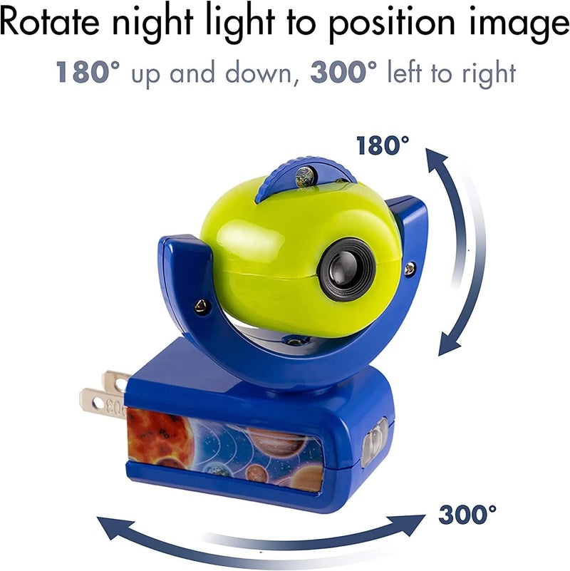Projectables 13347 Six Image LED Plug-In Night Light, Green and Blue, Light Sensing, Auto On/Off, Projects Solar System, Earth, Moon, Safari, Aquarium, and Coral Reef on Ceiling, Wall, or Floor Home & Garden > Lighting > Night Lights & Ambient Lighting Projectables   