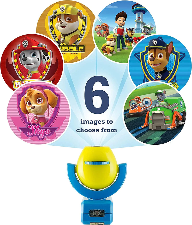 Projectables 30605 Paw Patrol 6-Image LED Plug-In Night Light, Yellow and Blue, Light Sensing, Auto On/Off, Projects Six Different Nickelodeon Paw Patrol Images onto Wall or Ceiling , Red Home & Garden > Lighting > Night Lights & Ambient Lighting Jasco Products Company, LLC   