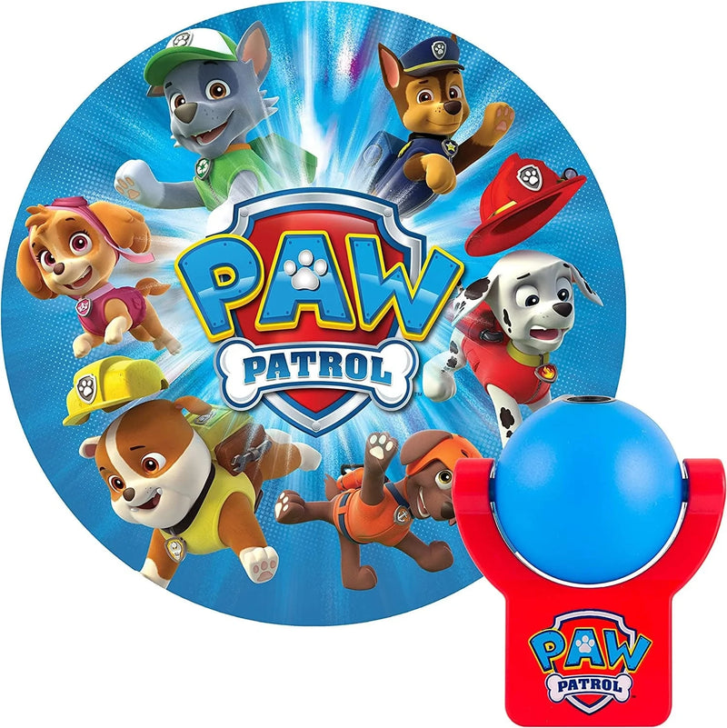 Projectables 30605 Paw Patrol 6-Image LED Plug-In Night Light, Yellow and Blue, Light Sensing, Auto On/Off, Projects Six Different Nickelodeon Paw Patrol Images onto Wall or Ceiling , Red