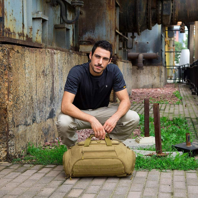Protector plus Tactical Duffle Bag Men Sports Gym Backpack Military MOLLE Luggage Suitcase Travel Camping Outdoor Rucksack (Rain Cover & Patch Included), ACU, 45L Home & Garden > Household Supplies > Storage & Organization Protector Plus   