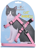 PUPTECK Adjustable Cat Harness Nylon Strap Collar with Leash Animals & Pet Supplies > Pet Supplies > Cat Supplies > Cat Apparel PUPTECK Pink  