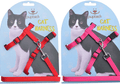 PUPTECK Adjustable Cat Harness Nylon Strap Collar with Leash Animals & Pet Supplies > Pet Supplies > Cat Supplies > Cat Apparel PUPTECK Red&Pink  