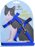 PUPTECK Adjustable Cat Harness Nylon Strap Collar with Leash Animals & Pet Supplies > Pet Supplies > Cat Supplies > Cat Apparel PUPTECK Blue  