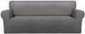 PureFit Super Stretch Chair Sofa Slipcover – Spandex Non Slip Soft Couch Sofa Cover, Washable Furniture Protector with Non Skid Foam and Elastic Bottom for Kids, Pets （Sofa， Dark Gray） Home & Garden > Decor > Chair & Sofa Cushions PureFit Light Gray X Large 