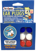 PUTTY BUDDIES Floating Earplugs 3-Pair Pack – Soft Silicone Ear Plugs for Swimming & Bathing – Invented by Physician – Keep Water Out – Premium Swimming Earplugs – Doctor Recommended Sporting Goods > Outdoor Recreation > Boating & Water Sports > Swimming Putty Buddies Blue/White/Red  