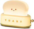 QANYI Desk Decor Toaster Lamp, Rechargeable Small Lamp with Smile Face Toast Bread Cute Toaster Shape Room Decor Night Light for Bedroom, Bedside, Living Room, Dining, Desk Decorations, Gift (Green) Home & Garden > Lighting > Night Lights & Ambient Lighting QANYI Yellow  