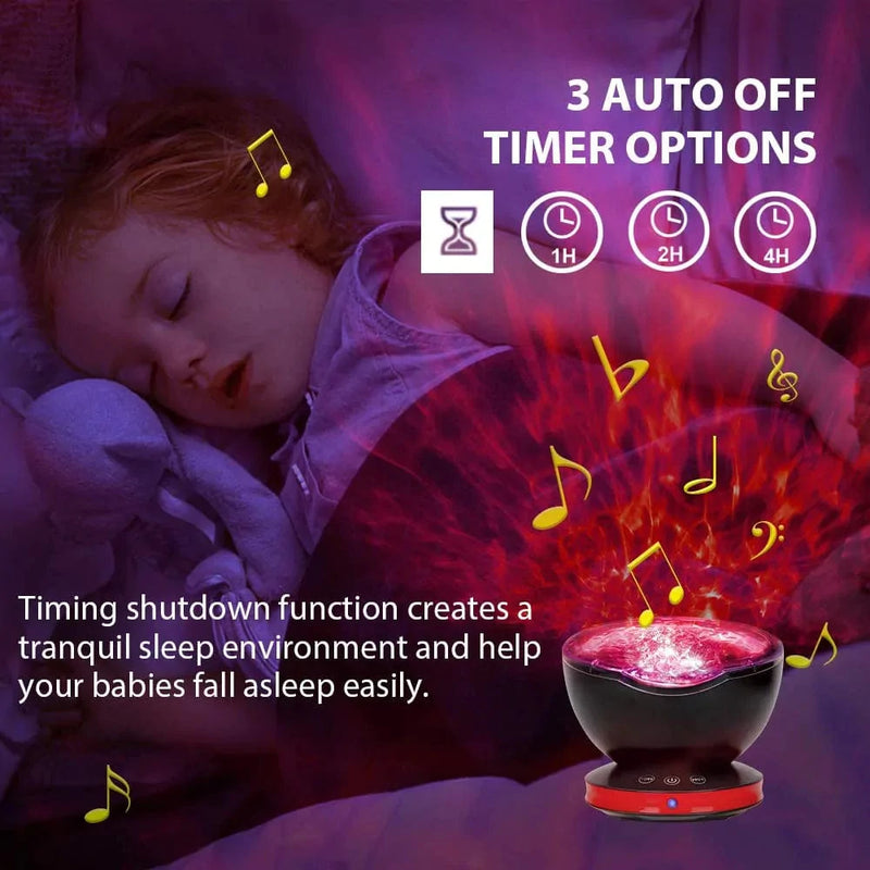 Qaofuz Ocean Wave Projector, 12 LED Remote Control Night Light Lamp Timer 8 Colors Changing LED Kids Night Light Projector Lamp for Baby Kids Adult Bedroom Living Room and Holiday Party Decorations Home & Garden > Lighting > Night Lights & Ambient Lighting Qaofuz   