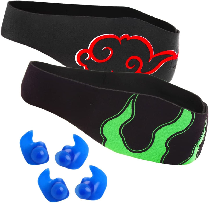 Qshare Swimming Headband & Silicone Earplugs – Best Design Ear Band to Protect Swimmer'S Ears, Doctor Recommended to Keep Water Out and Earplugs In, 2 Sizes for Toddlers & Adults (Wave, M: 4-9 Yrs) Sporting Goods > Outdoor Recreation > Boating & Water Sports > Swimming Qshare Black/Black2 L: 10 yrs + 