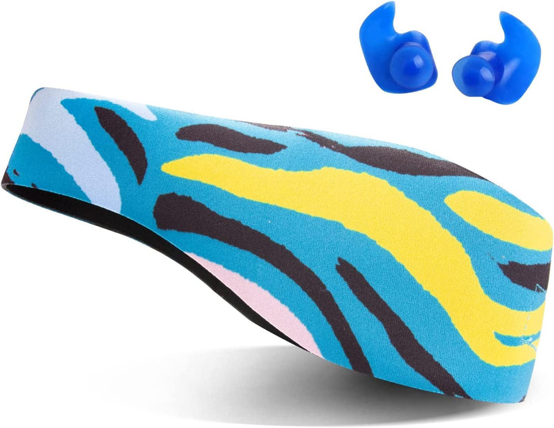 Qshare Swimming Headband & Silicone Earplugs – Best Design Ear Band to Protect Swimmer'S Ears, Doctor Recommended to Keep Water Out and Earplugs In, 2 Sizes for Toddlers & Adults (Wave, M: 4-9 Yrs) Sporting Goods > Outdoor Recreation > Boating & Water Sports > Swimming Qshare Color M: 4-9 yrs 
