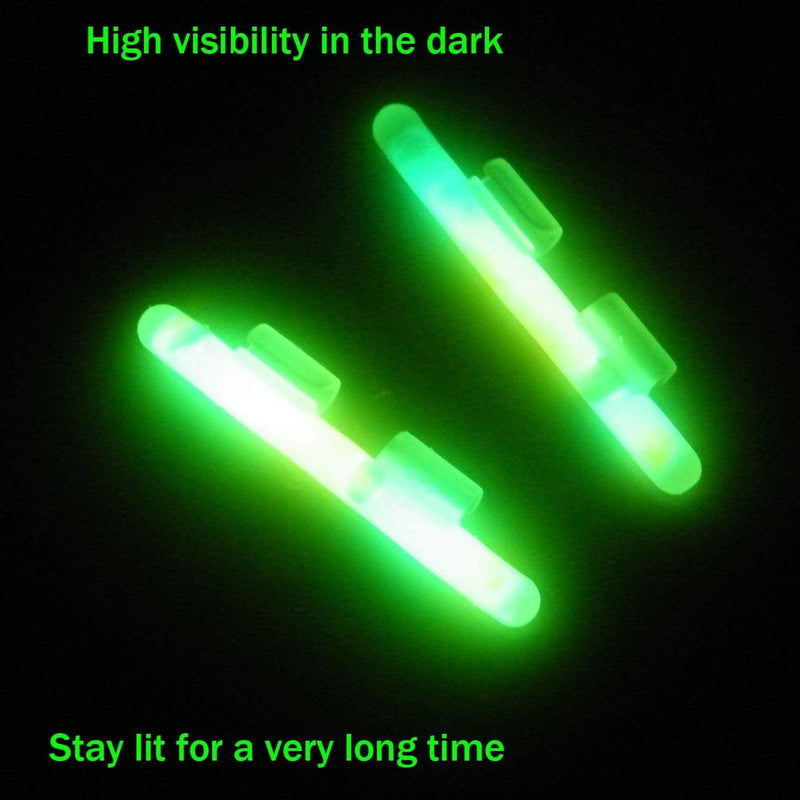 Qualyqualy Clip-On Fishing Glow Sticks for Pole, Fishing Lights for Rods, Fishing Pole Light Sticks Bulk Kit 20 Pcs (10 Packs) Sporting Goods > Outdoor Recreation > Fishing > Fishing Rods QualyQualy   