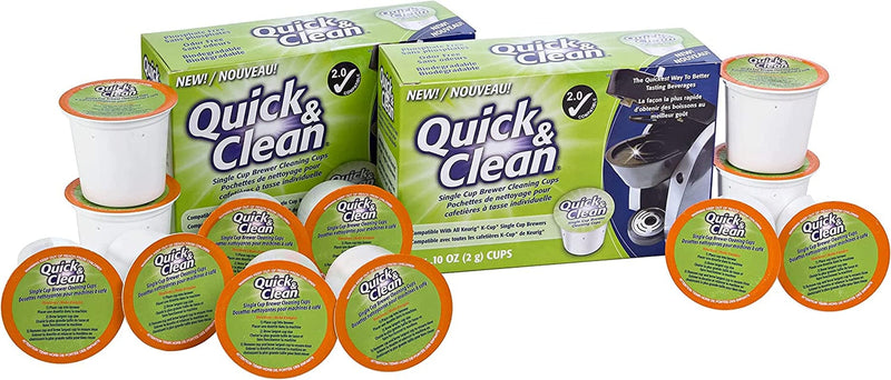 Quick & Clean 6-Pack Cleaning Cups for Keurig Machines - 2.0 Compatible, Stain Remover, Non-Toxic Home & Garden > Household Supplies > Household Cleaning Supplies Quick & Clean 12 Count (Pack of 1)  