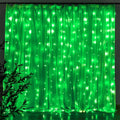 Qunlight Star 304 LED 9.8Ftx9.8Ft 30V 8 Modes,Window Curtain String Lights Wedding Party Home Garden Bedroom Outdoor Indoor Wall Decorations(Cool White) Home & Garden > Lighting > Light Ropes & Strings Qunlight Green  