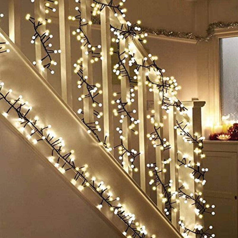 Quntis Valentines Day Decor 400 LED 13FT Fairy String Lights Plug In, Globe String Lights Indoor Outdoor for Tree Party Wedding Christmas Bedroom Decorations (8 Twinkle Mode, Connectable, Waterproof) Home & Garden > Lighting > Light Ropes & Strings Quntis   