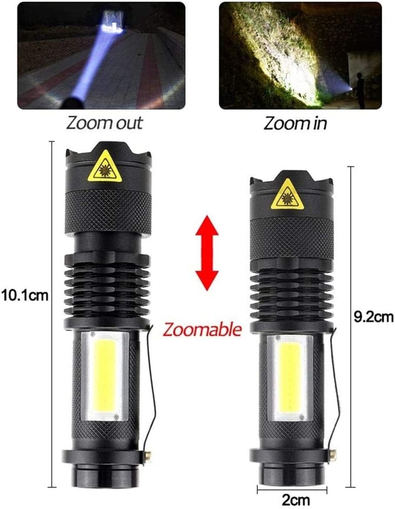 QWERBAM 3800LM LED Flashlight Portable Mini Zoom 4 Modes Torch Flashlight Use AA 14500 Battery Waterproof Lighting Lantern Torches Hardware > Tools > Flashlights & Headlamps > Flashlights QWERBAM   