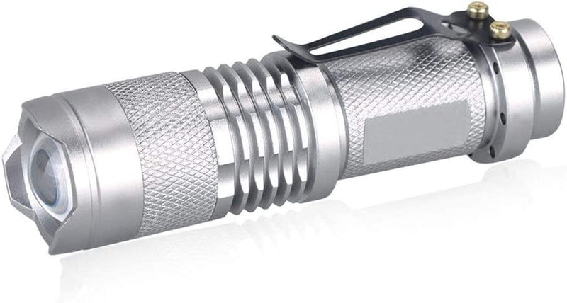 QWERBAM Adjustable Focus Mini Flashlight Lumens LED Flashlight Torch Lantern Torch Mount Torches Hardware > Tools > Flashlights & Headlamps > Flashlights QWERBAM Gray  