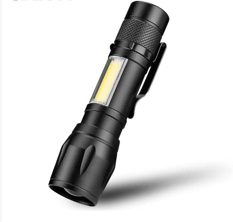 QWERBAM COB LED Flashlight Zoomable Torch Super Bright Waterproof Handheld Flashlights Pocket Clip Work Light for Emergency Torches Hardware > Tools > Flashlights & Headlamps > Flashlights QWERBAM   